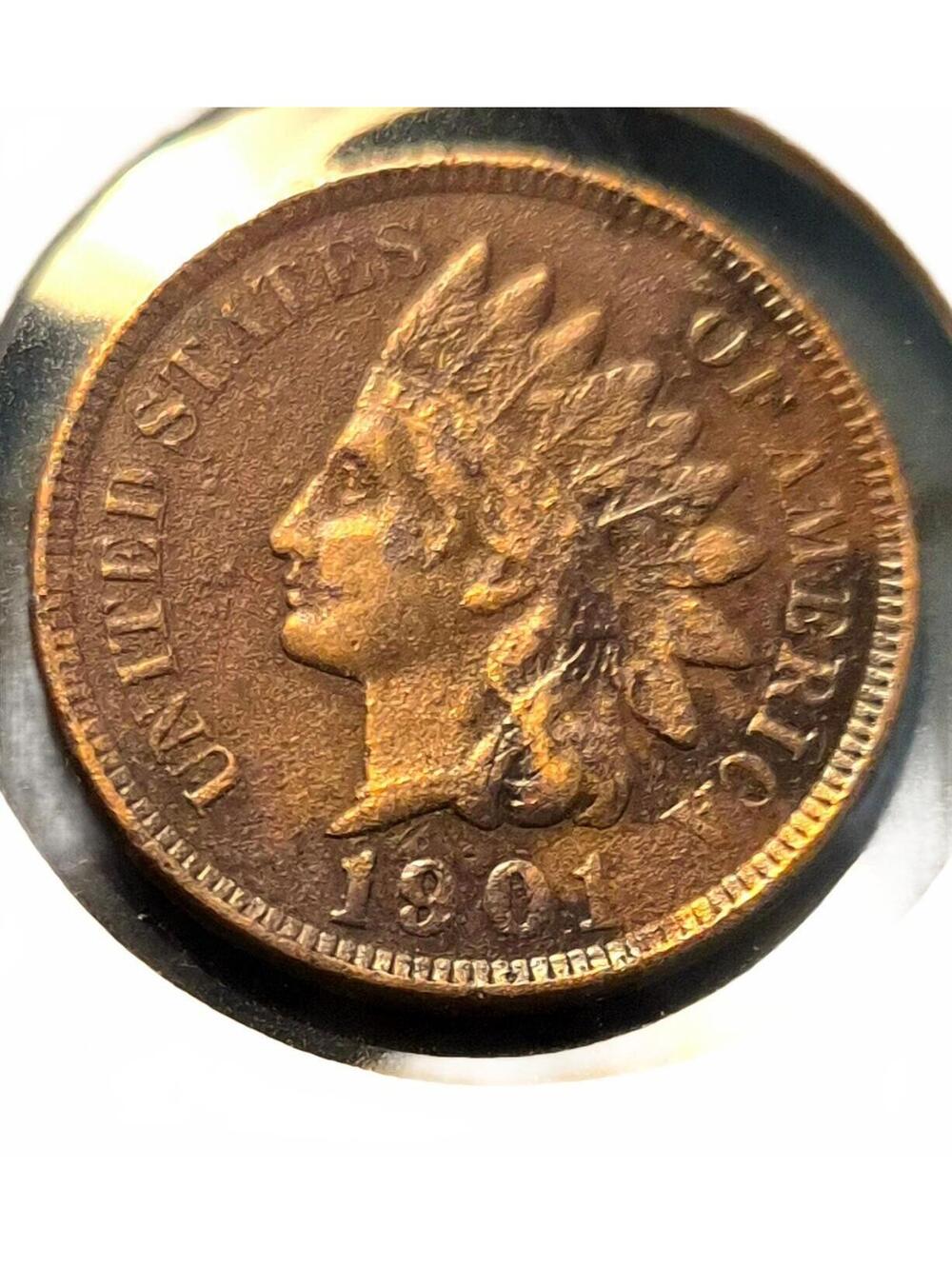 1901 Indian Head Penny Full Liberty Diamonds #260